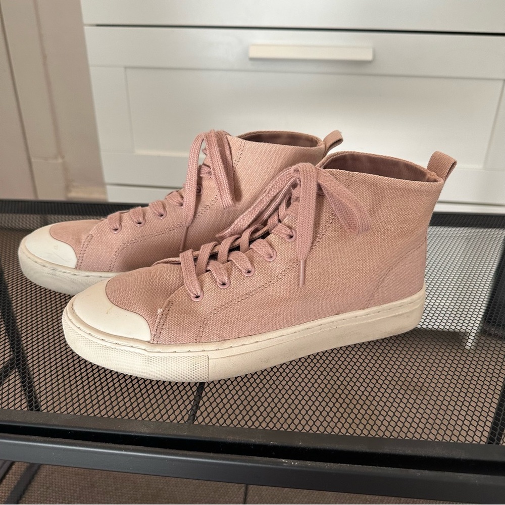 Dusty Pink High Top Sneakers - Picture 3 of 6